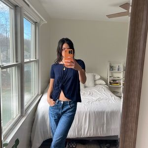 Navy blue styled tshirt